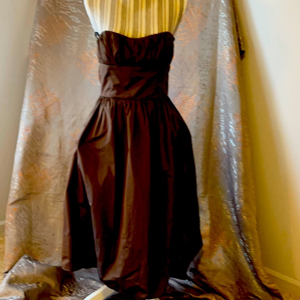Chocolate taffeta dress